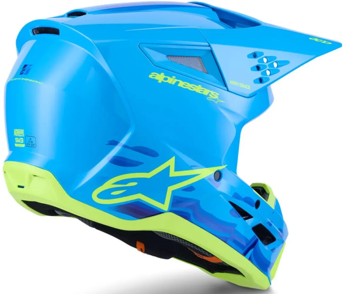 ALPINESTARS(MX) - HELMET SM3 FORCE CYAN 2X - 01109212