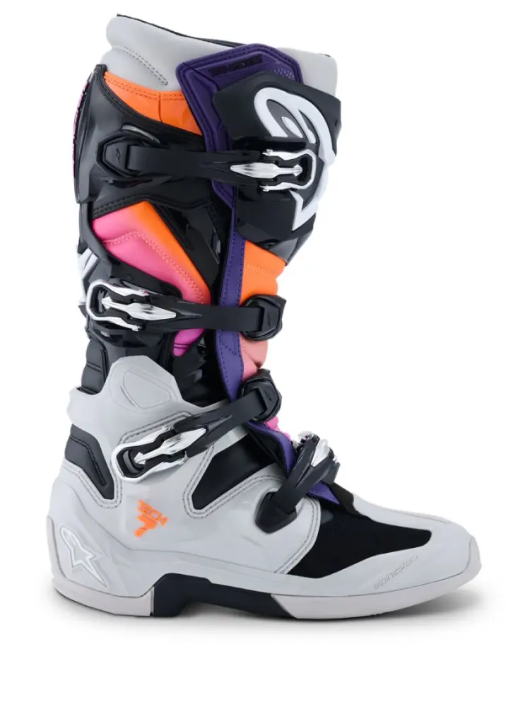 ALPINESTARS(MX) - BOOT TECH 7 BLK/LT GY/ORG FL/M - 34103415