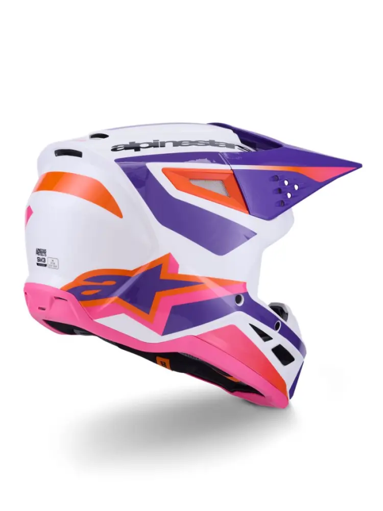 ALPINESTARS(MX) - HELMET SM3 HEAT WHT/PU/PINK S - 01109178