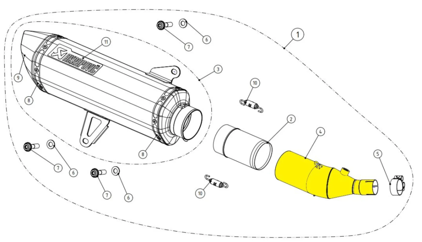 AKRAPOVIC - LINK PIPE SS XMAX300 - 18120567