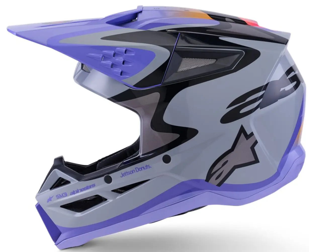 ALPINESTARS(MX) - HELMET SM3 JETTSON GRAY/PUR/BL - 01109235