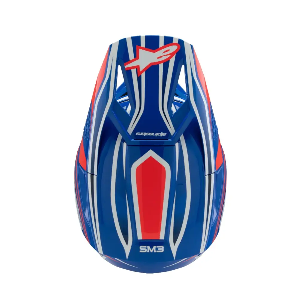ALPINESTARS(MX) - HELMET YTH SM3 WURX BLUE/RED/W - 01111670
