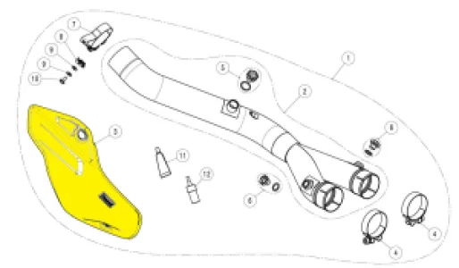 AKRAPOVIC - HEAT SHIELD CA - 18602360