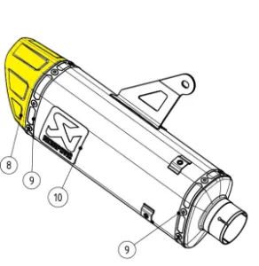 AKRAPOVIC - END CAP TI - 18602361