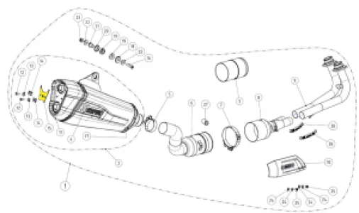 AKRAPOVIC - BRACKET - 18602363