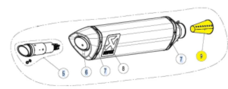 AKRAPOVIC - CONICAL INSERT SS - 18602515