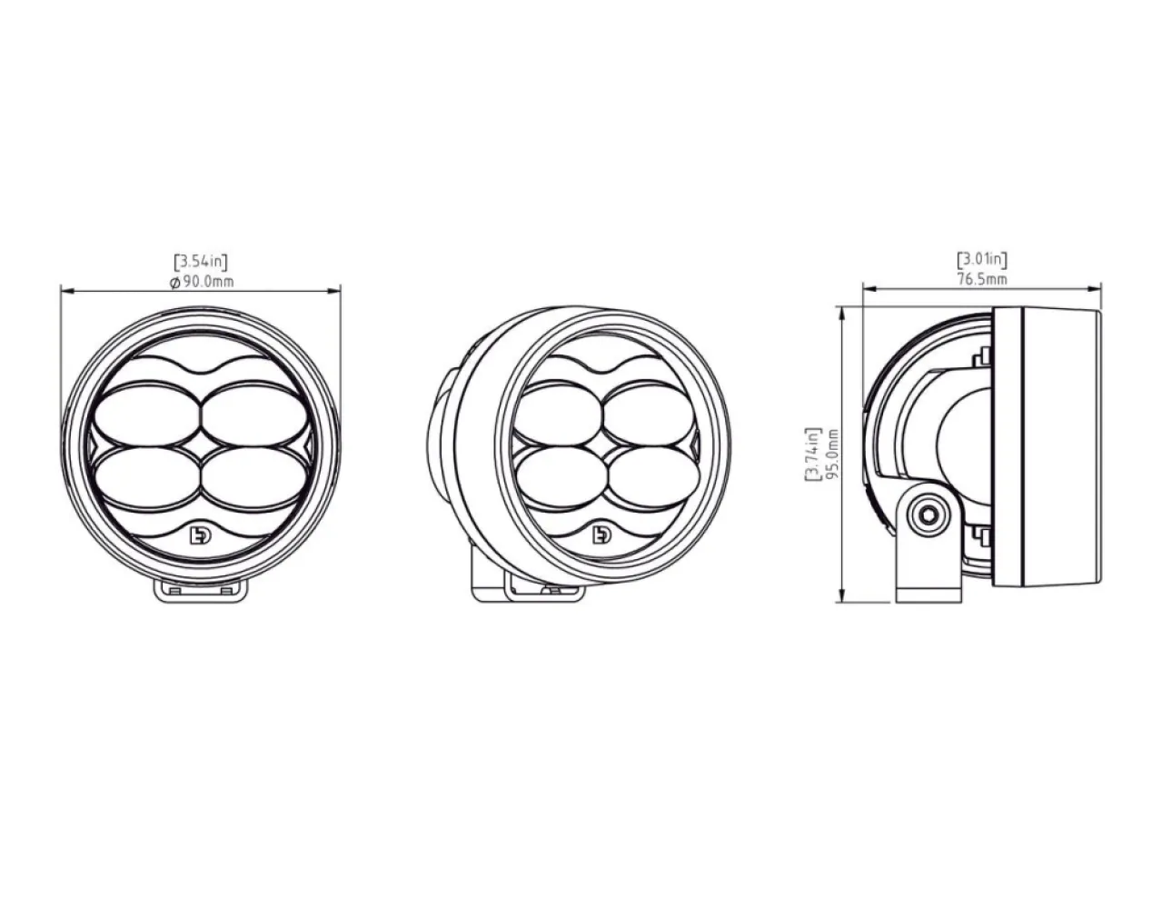 DENALI - FOG LIGHT D3 POD W/DATADIM - 20012948