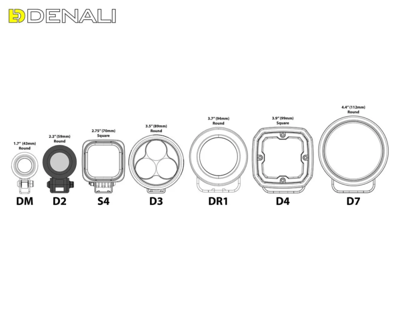 DENALI - D2 LIGHT PODS W/DATADIM  - 20012990