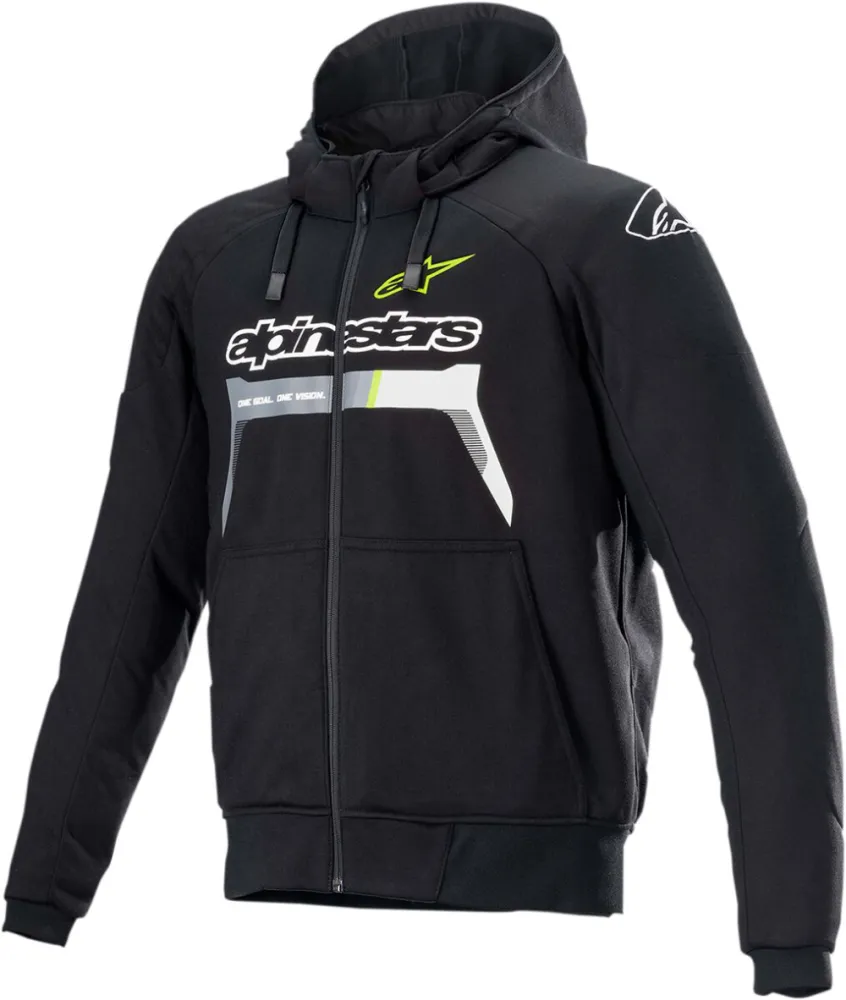 ALPINESTARS (ROAD) - JACKET HOOD CHROME BK/YL 3X - 28205936