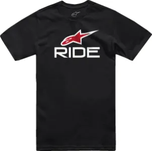ALPINESTARS (CASUALS) - TEE RIDE 4.0 SS BK/WT/RD M - 303023677