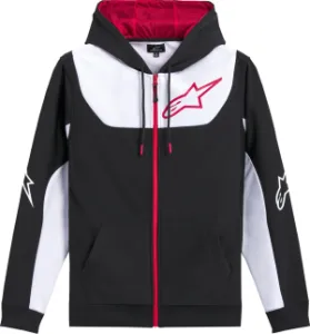 ALPINESTARS (CASUALS) - HOODIE ZIP SESSIONS V3 BLK/WHT - 30506817