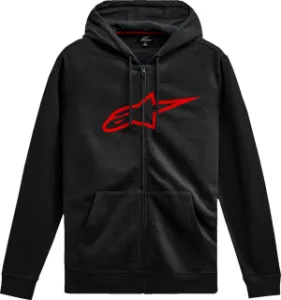ALPINESTARS (CASUALS) - HOODIE ZIP AGELESS V3 BLK/RD X - 30506851