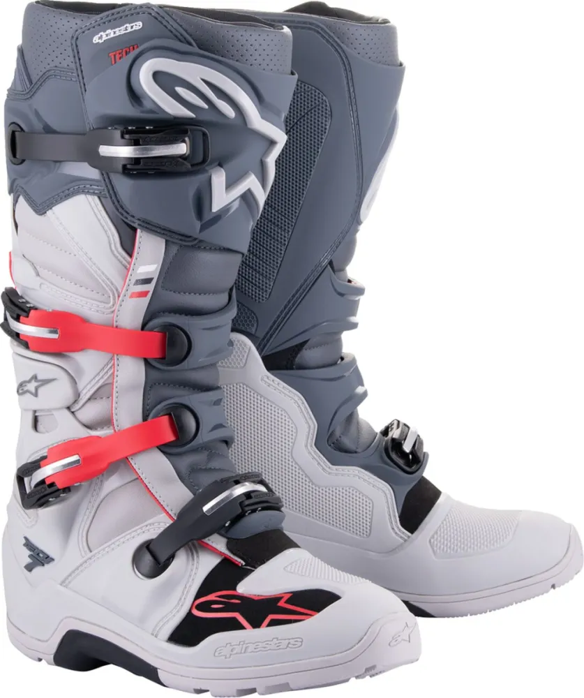 ALPINESTARS(MX) - BOOT T7 ENDURO GRAY/RD 12 - 34103038