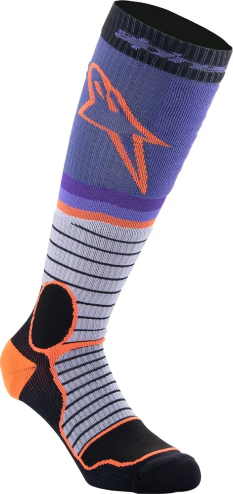 ALPINESTARS(MX) - SOCK MX PRO PUR/BK/GY L - 34310820