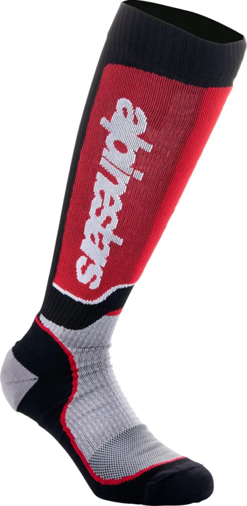 ALPINESTARS(MX) - SOCK MX PLUS BLK/RED/GY M - 34310837
