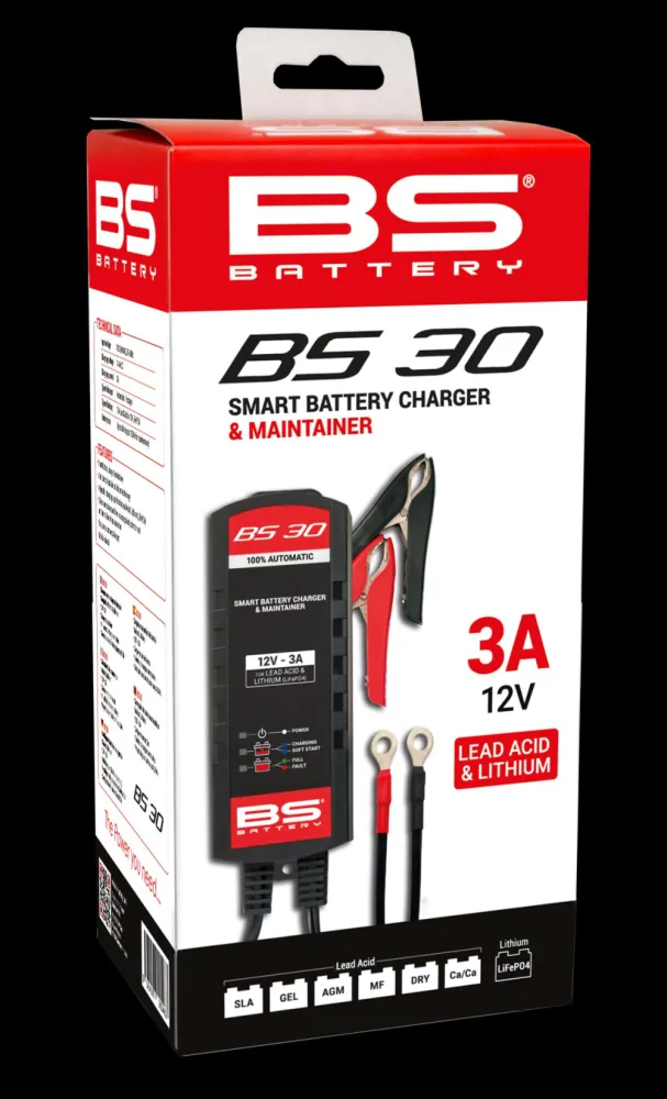 BS BATTERY - CHARGER BS30 12V 3A - UK PLUG - 38070706