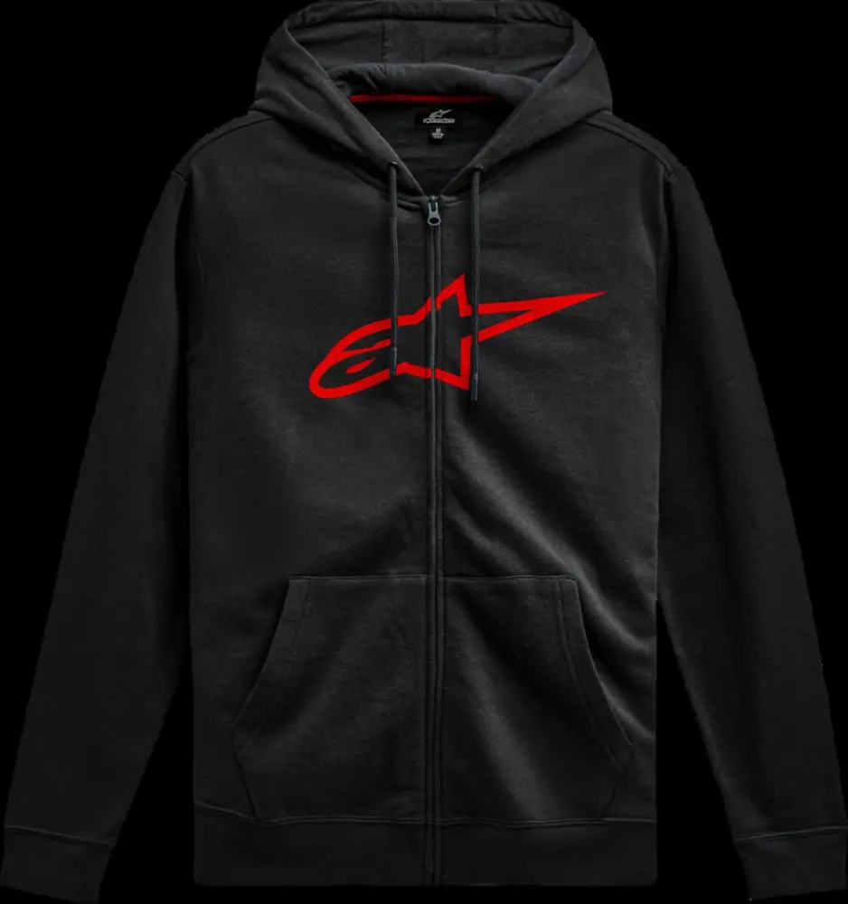ALPINESTARS (CASUALS) - HOODIE ZIP AGELESS V3 BLK/RD X - 30506851