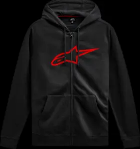 ALPINESTARS (CASUALS) - HOODIE ZIP AGELESS V3 BLK/RD X - 30506851