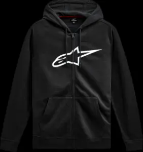 ALPINESTARS (CASUALS) - HOODIE ZIP AGELESS V3 BLK/WHT  - 30506856