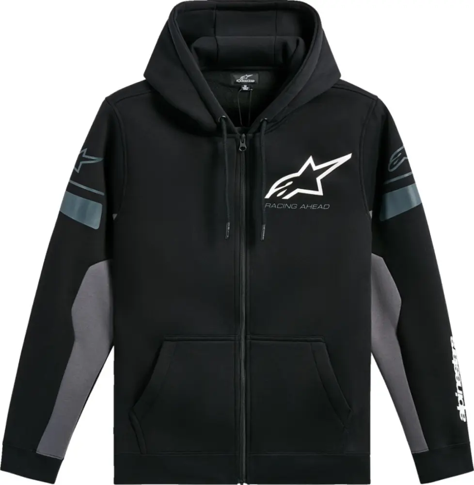 ALPINESTARS (CASUALS) - HOODIE ZIP ESEMEX BLACK/CHARCO - 30507157