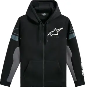 ALPINESTARS (CASUALS) - HOODIE ZIP ESEMEX BLACK/CHARCO - 30507157