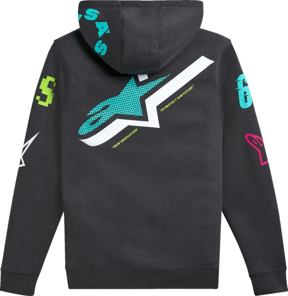 ALPINESTARS (CASUALS) - HOODIE ZIP VARIEGATE GUNMETAL  - 30507051
