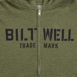 BILTWELL - HOODIE STENCIL ZIP OLIVE SM - 30507113