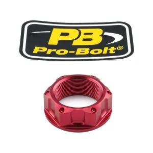PRO BOLT - NUT TOP YOKE M28X1.00 RED - 04100358