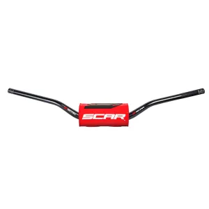 SCAR - HANDLEBAR O2 LOW BK/RD PAD - 06015869