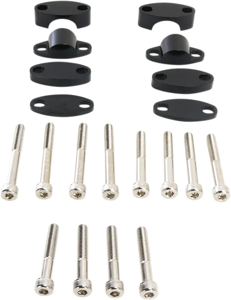 EMGO - RISER KIT HANDLEBAR 1 1/8 BLK - 06020789