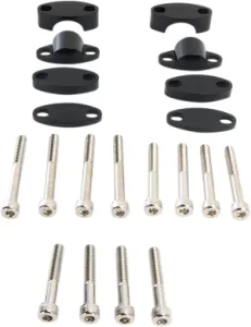 EMGO - RISER KIT HANDLEBAR 1 1/8 BLK - 06020789