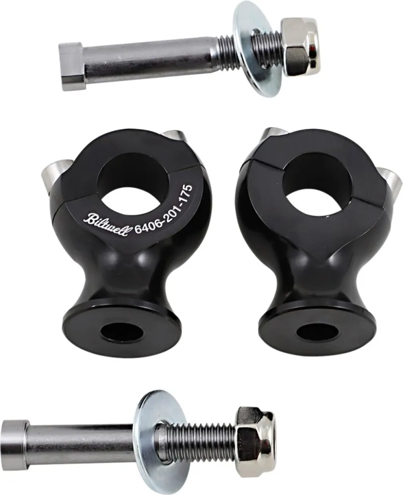 BILTWELL - RISERS SLIMLINE 7/8 BLK - 06021133