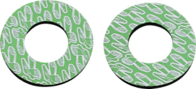 RENTHAL - GRIP DONUTZ WHT/GRN - 06302084