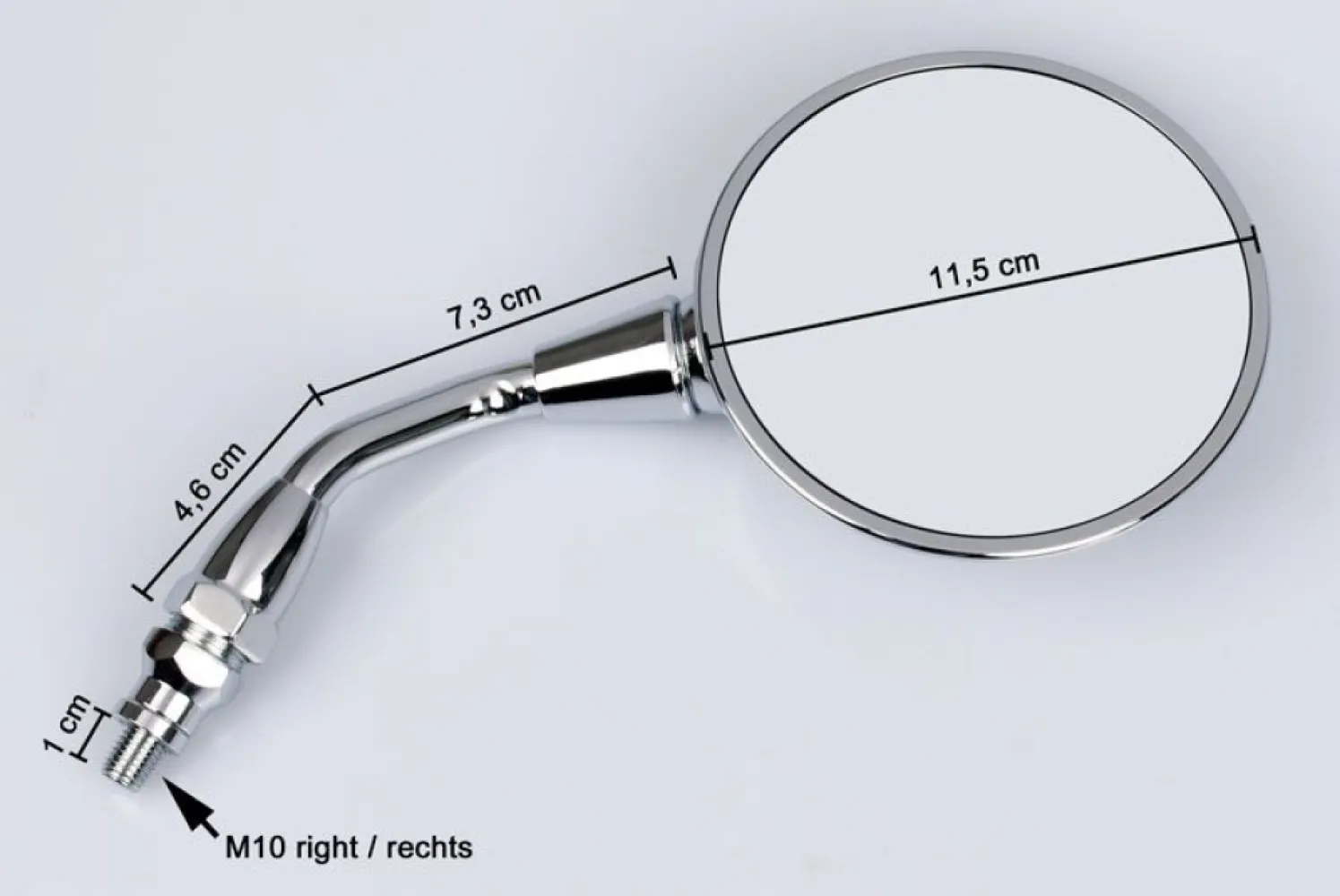 EMGO - MIRROR CHROME RIGHT EC STEM - 06400805