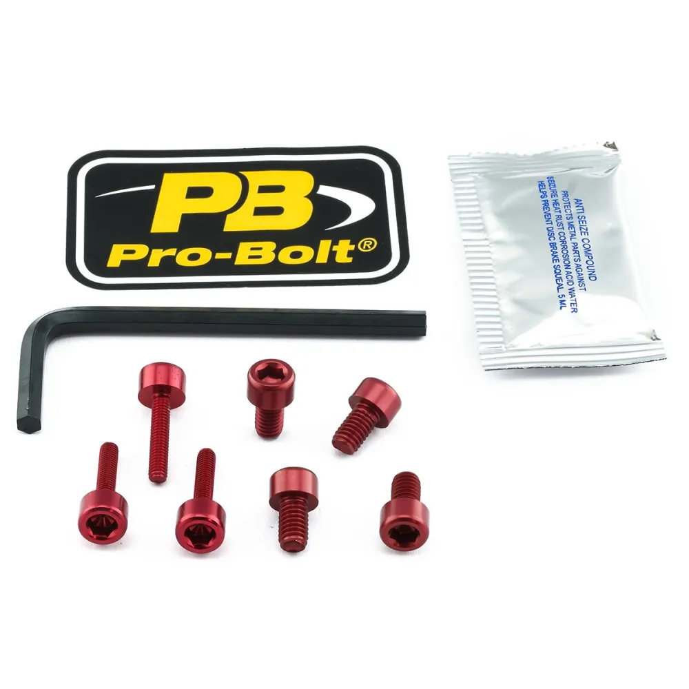 PRO BOLT - BOLT KIT FUEL CAP RED - 07040053