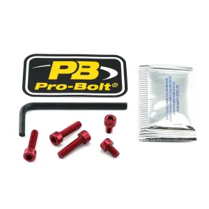 PRO BOLT - BOLT KIT FUEL CAP RED - 07040108