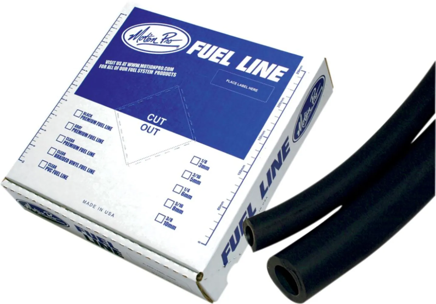 MOTION PRO - FUEL LINE BLK PRE 1/4-25' - 07060019