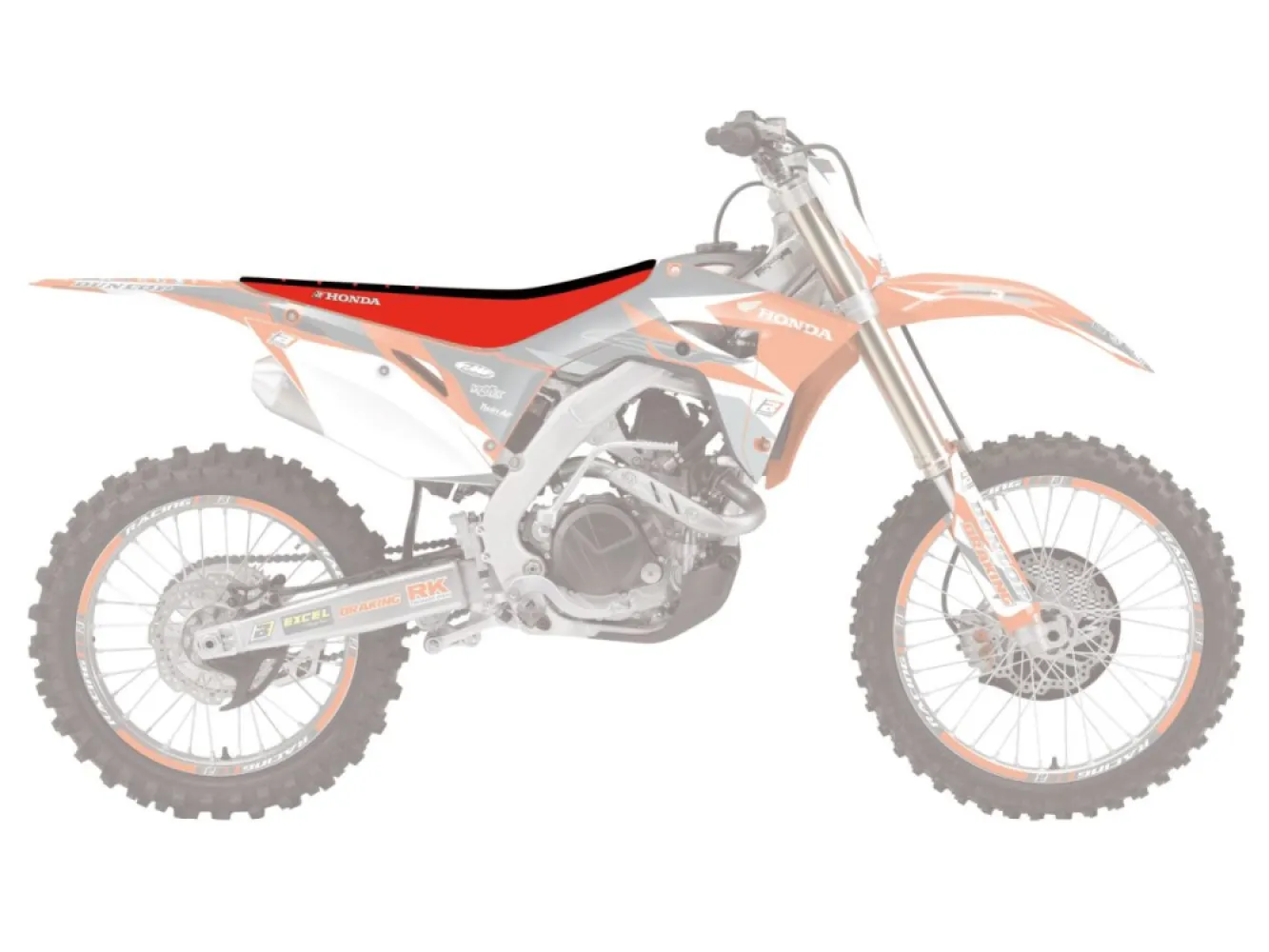 BLACKBIRD RACING - SEATCOVER DG3 CRF BK/RD - 08212496
