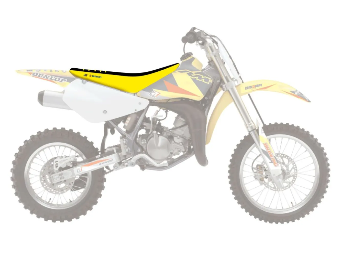 BLACKBIRD RACING - SEATCOVER DG3 RM BK/YL - 08212509