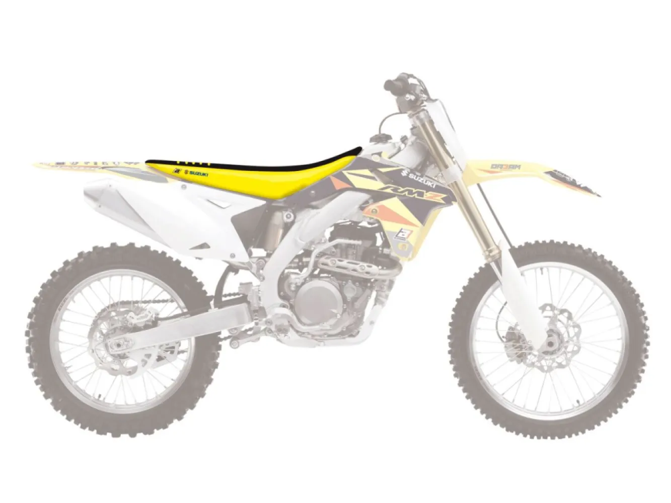 BLACKBIRD RACING - SEATCOVER DG3 RMZ BK/YL - 08212510