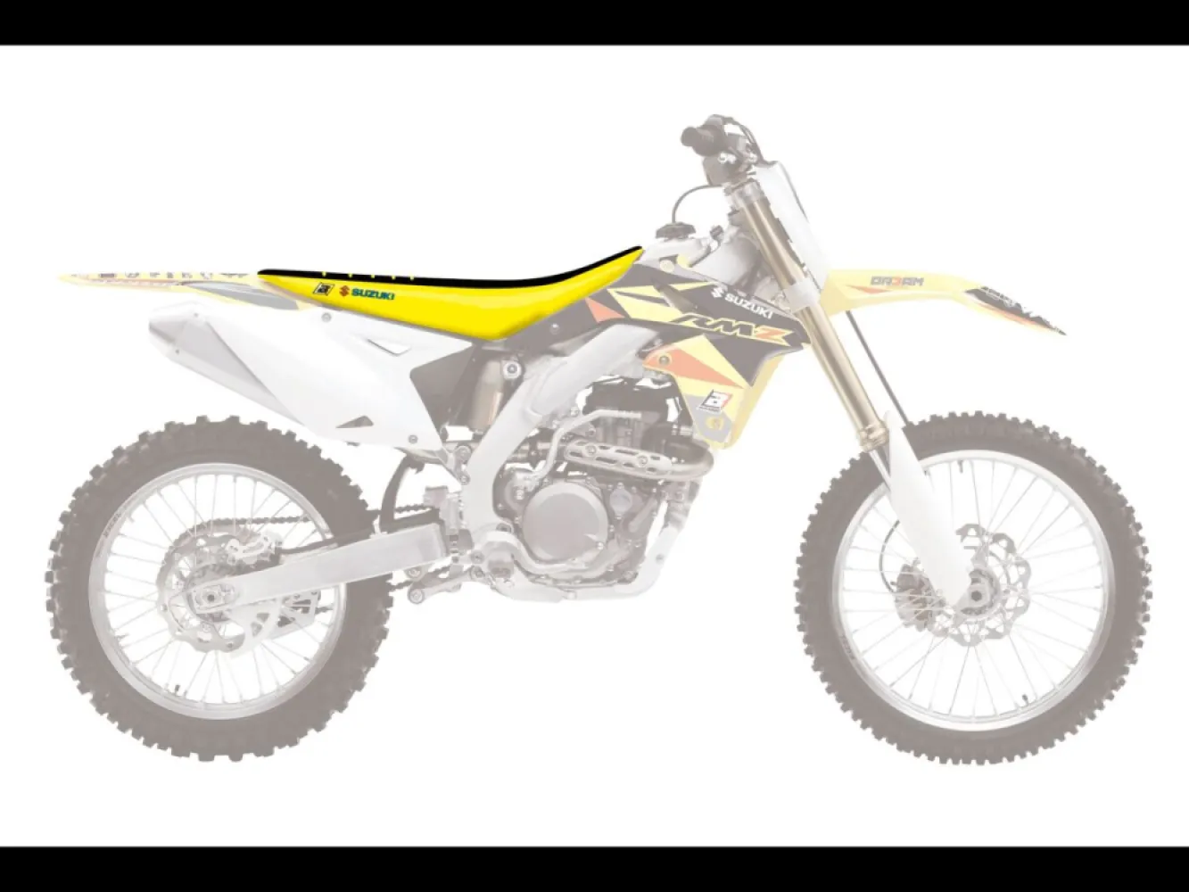 BLACKBIRD RACING - SEATCOVER DG3 RMZ BK/YL - 08212512