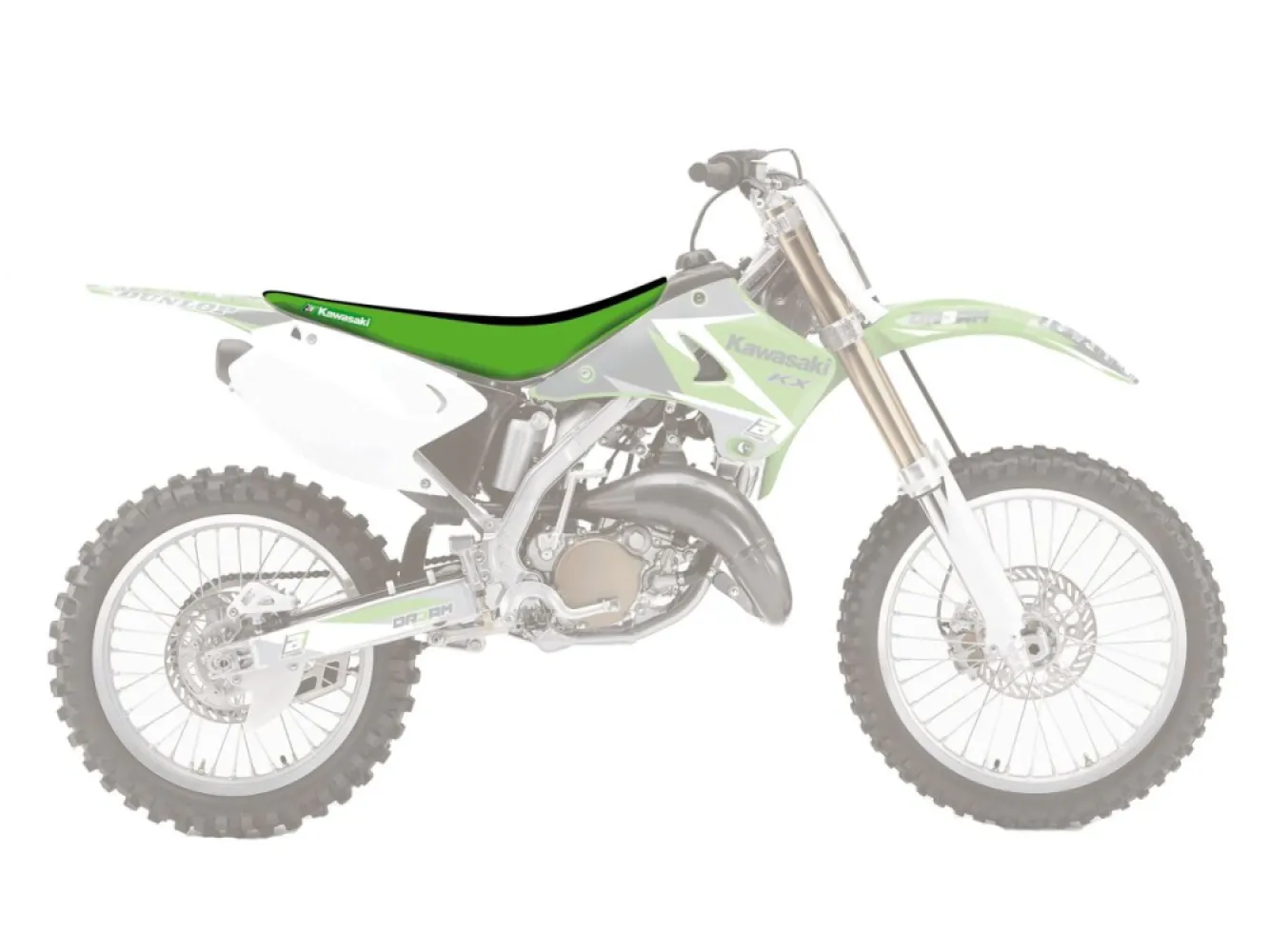 BLACKBIRD RACING - SEATCOVER DG3 KX BK/GN - 08212514