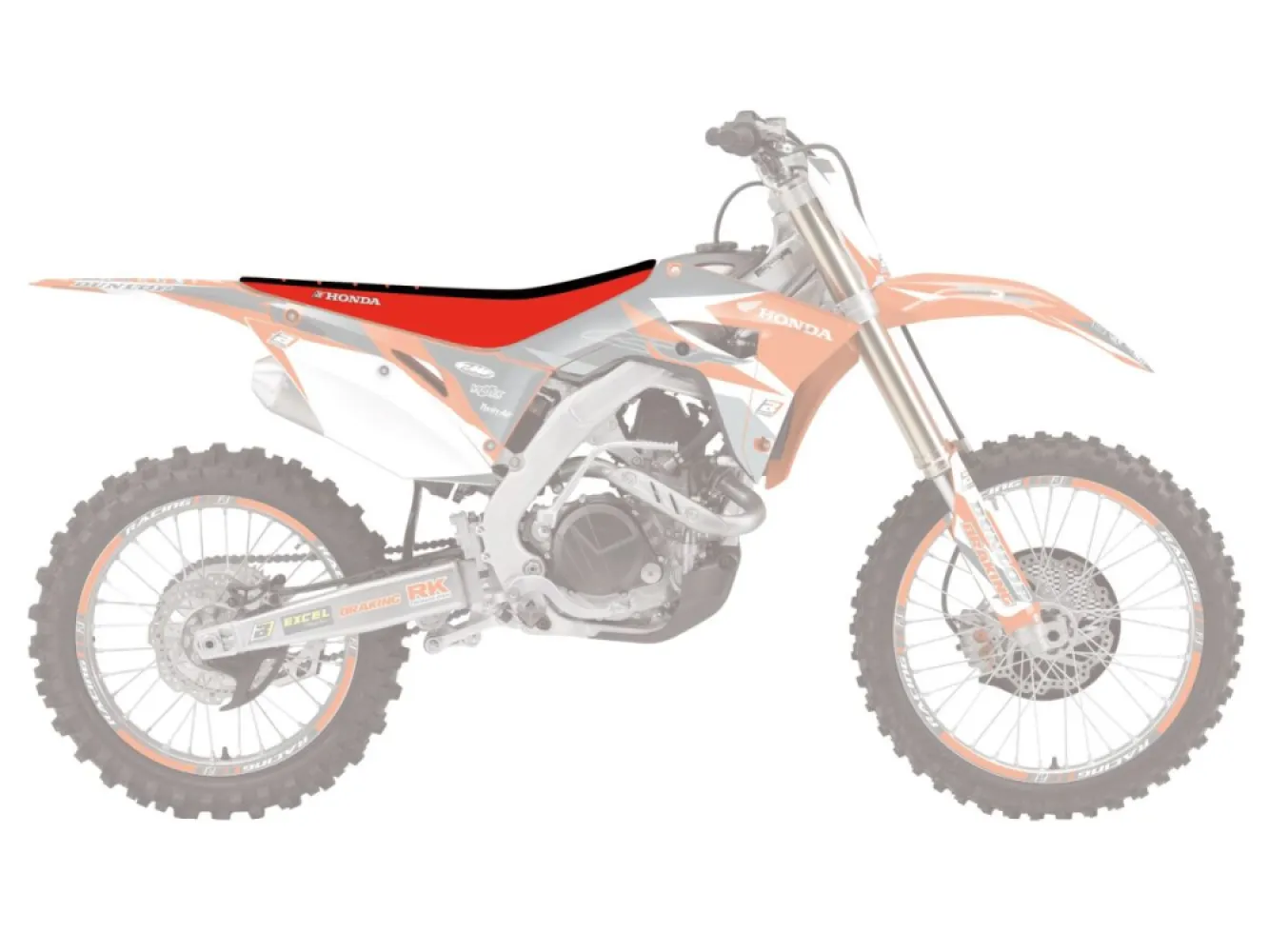 BLACKBIRD RACING - SEATCOVER DG3 CRF BK/RD - 08212641