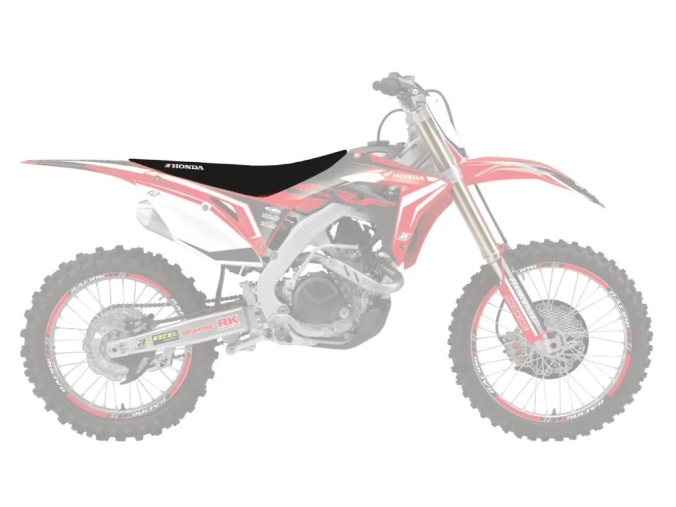 BLACKBIRD RACING - SEATCOVER ZBR CRF BK/RD - 08213581