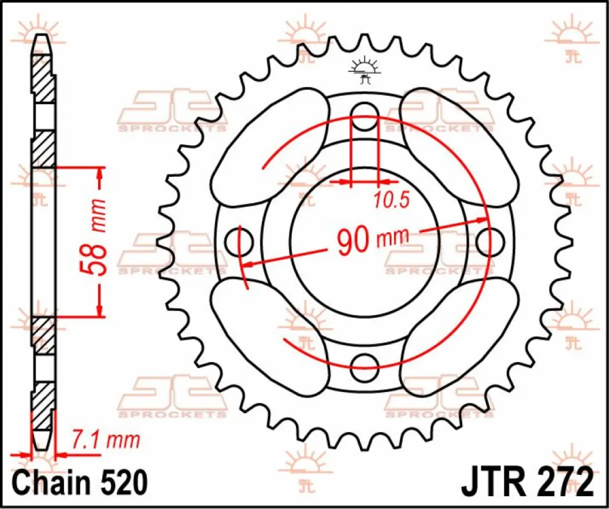 JT SPROCKETS - SPROCKET REAR 31T 520 - 12100436