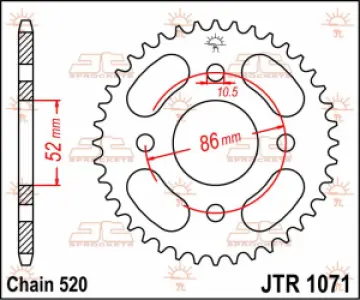 JT SPROCKETS - SPROCKET REAR 30T 520 - 12100670