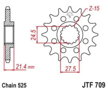 JT SPROCKETS - SPROCKET FRONT 16T 525 - 12121309