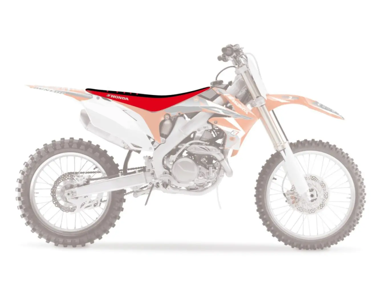 BLACKBIRD RACING - SEATCOVER DG3 CRF BK/RD - 08212495