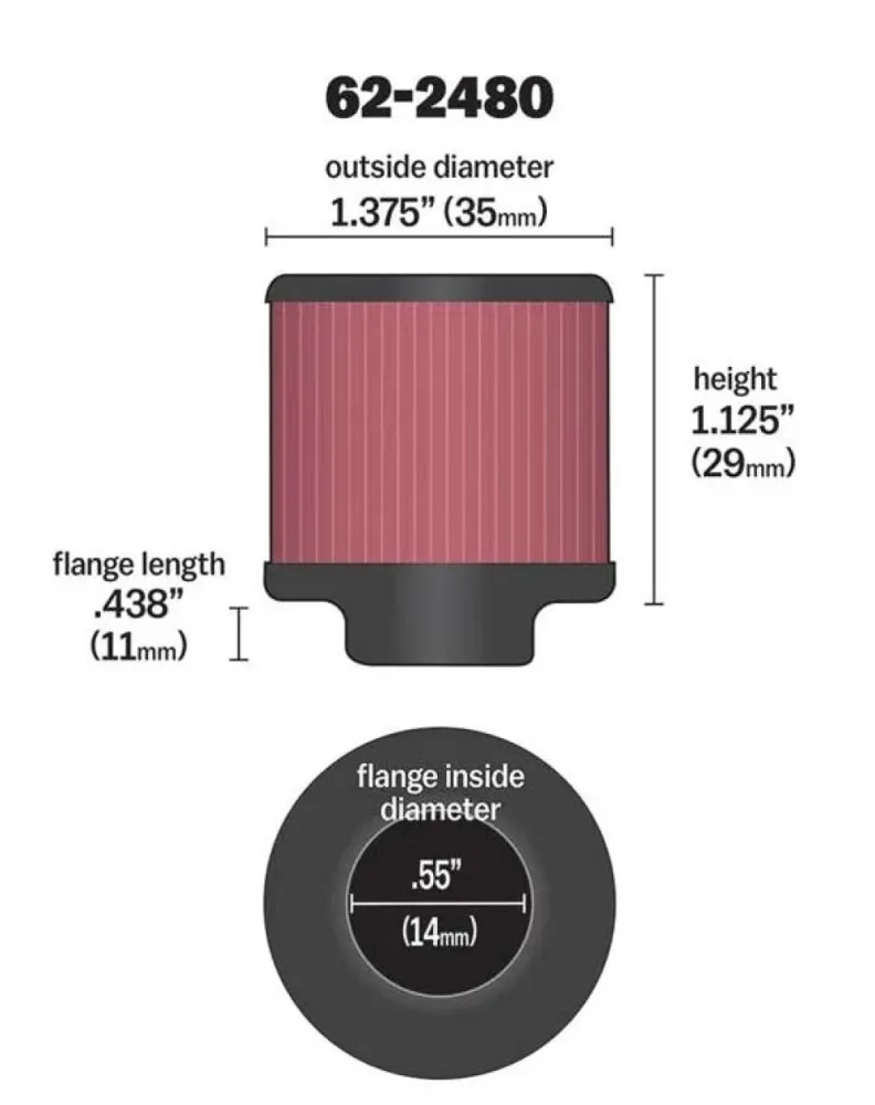K & N - VENT FILTER 9/16 - 10111530