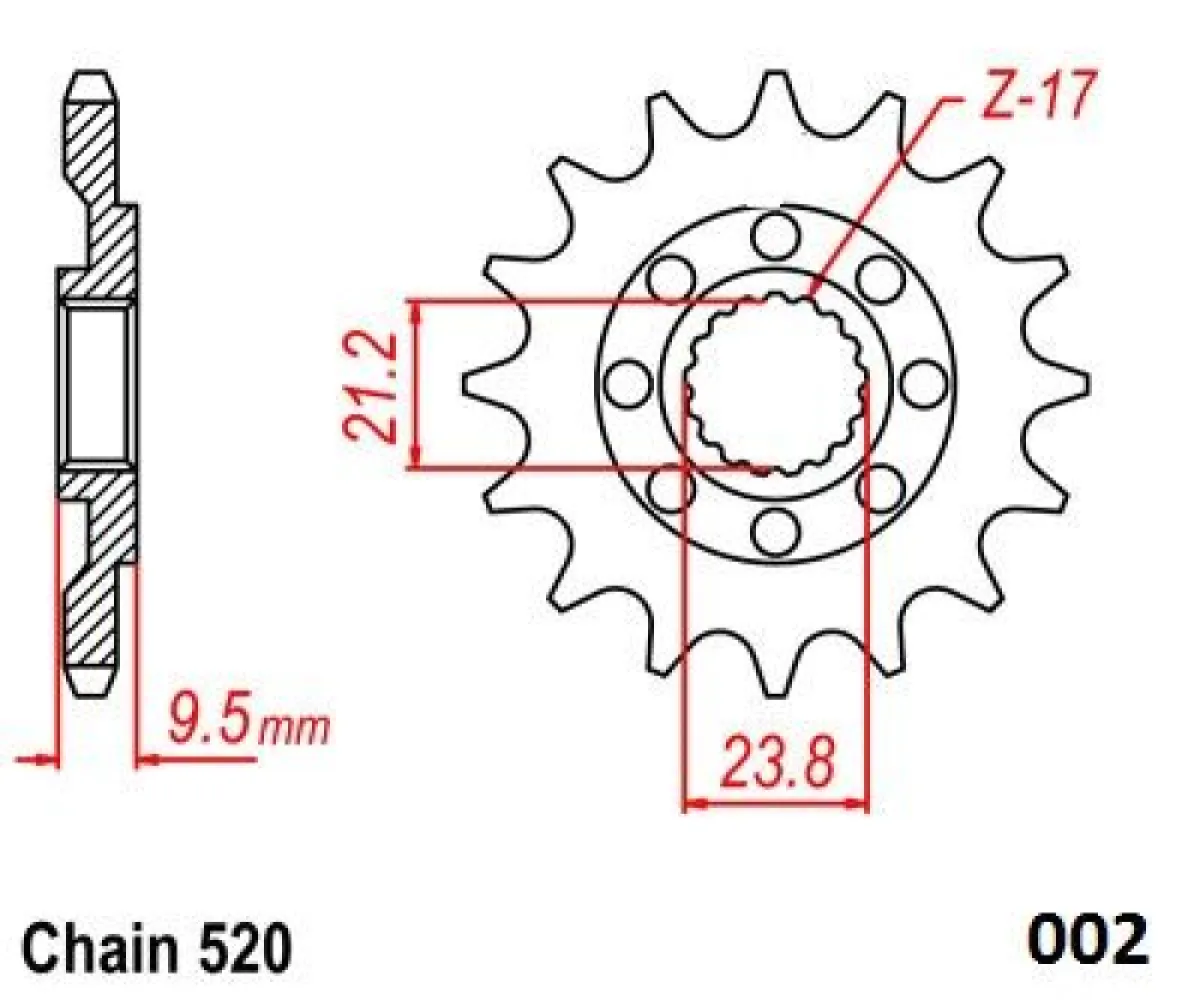 MOTO-MASTER - FRONT SPROCKET 520 13T - 12121465